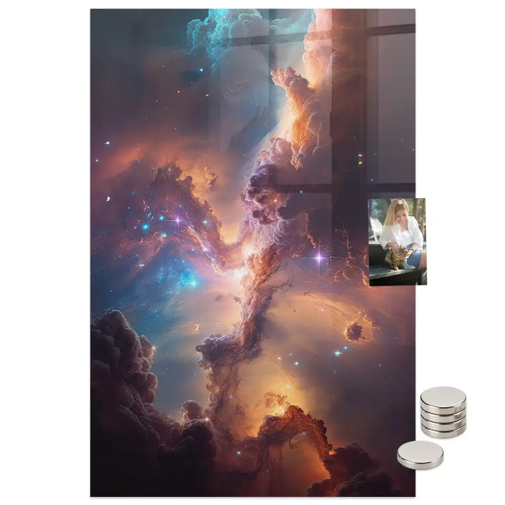 Mágneses fali tábla űrgalaxis mintával