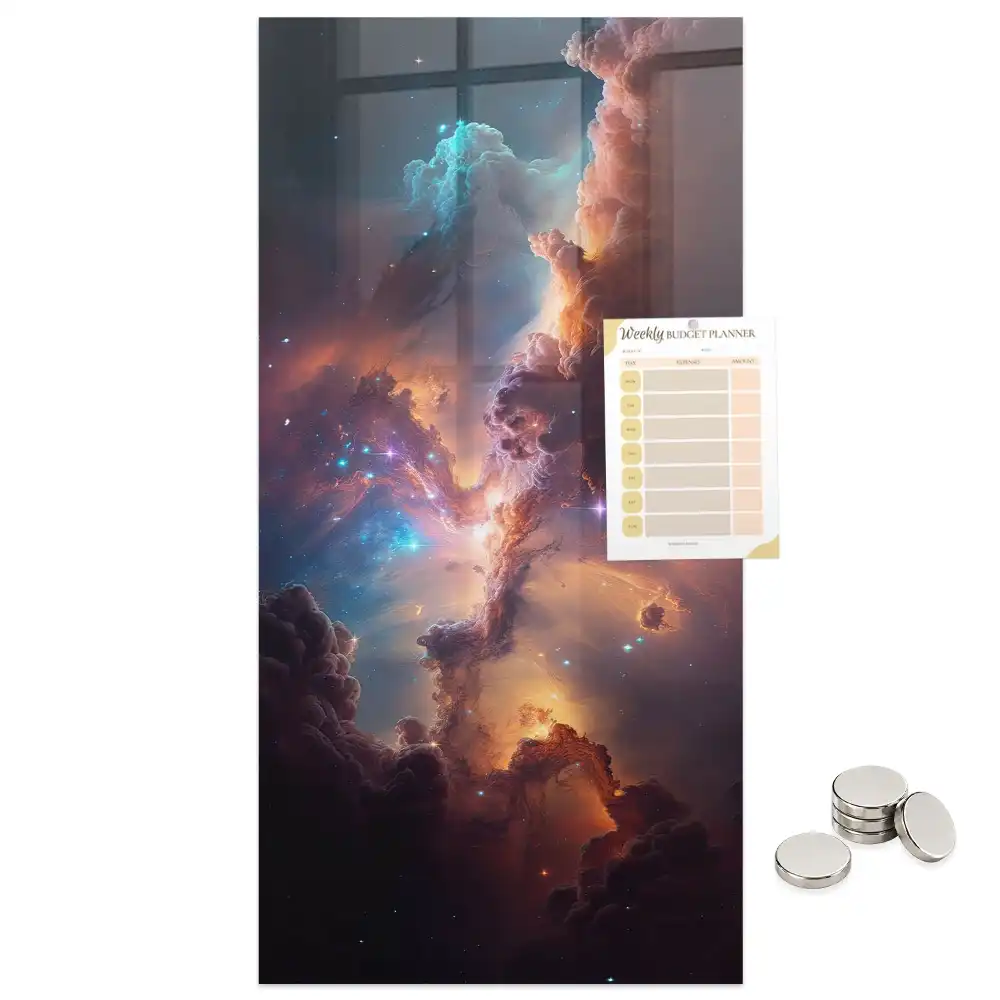 Mágneses fali tábla űrgalaxis mintával