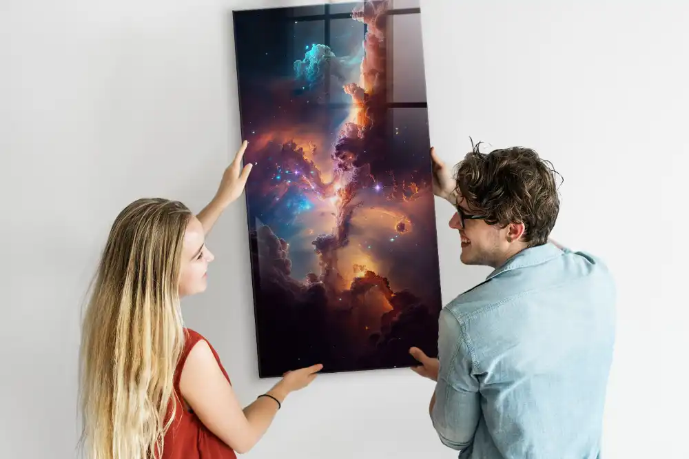 Mágneses fali tábla űrgalaxis mintával