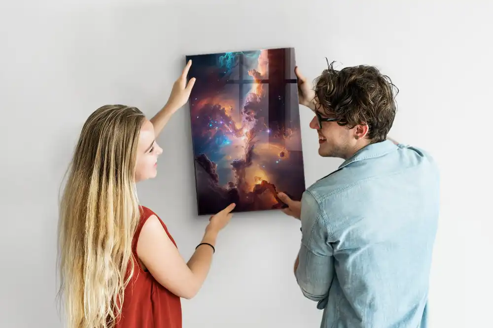 Mágneses fali tábla űrgalaxis mintával