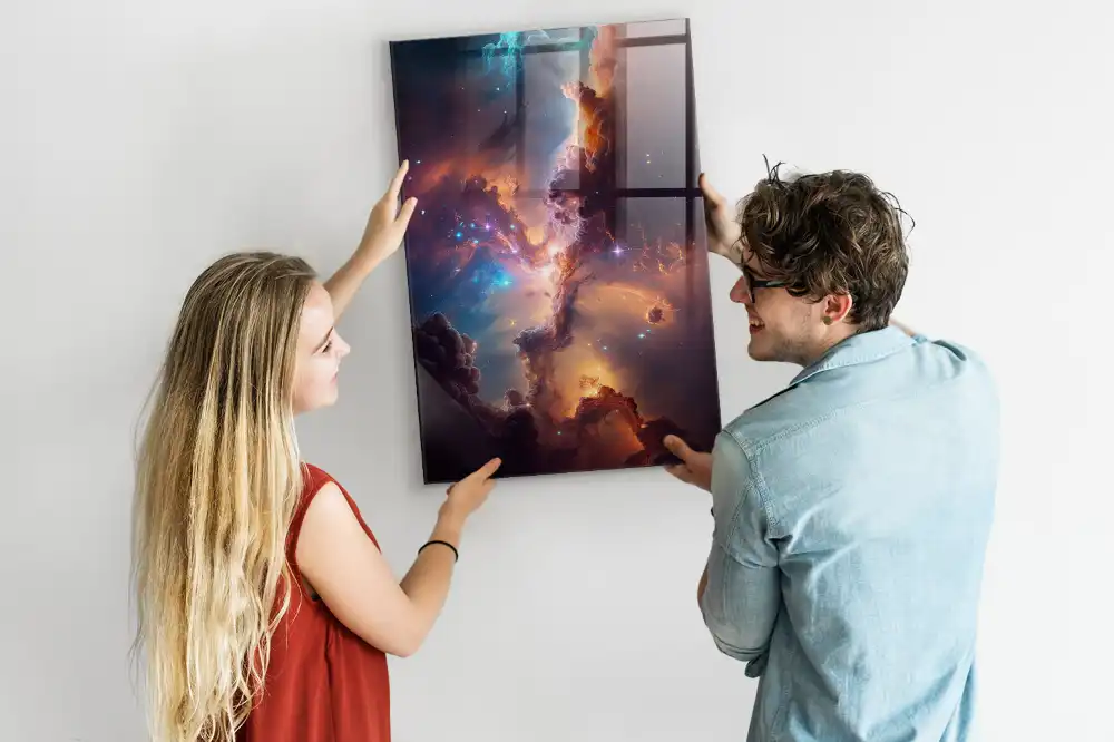 Mágneses fali tábla űrgalaxis mintával
