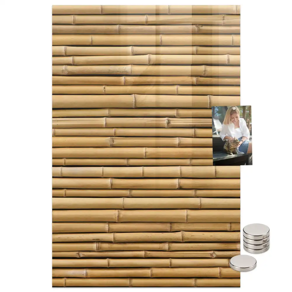 Mágneses bambuszfa fali tábla