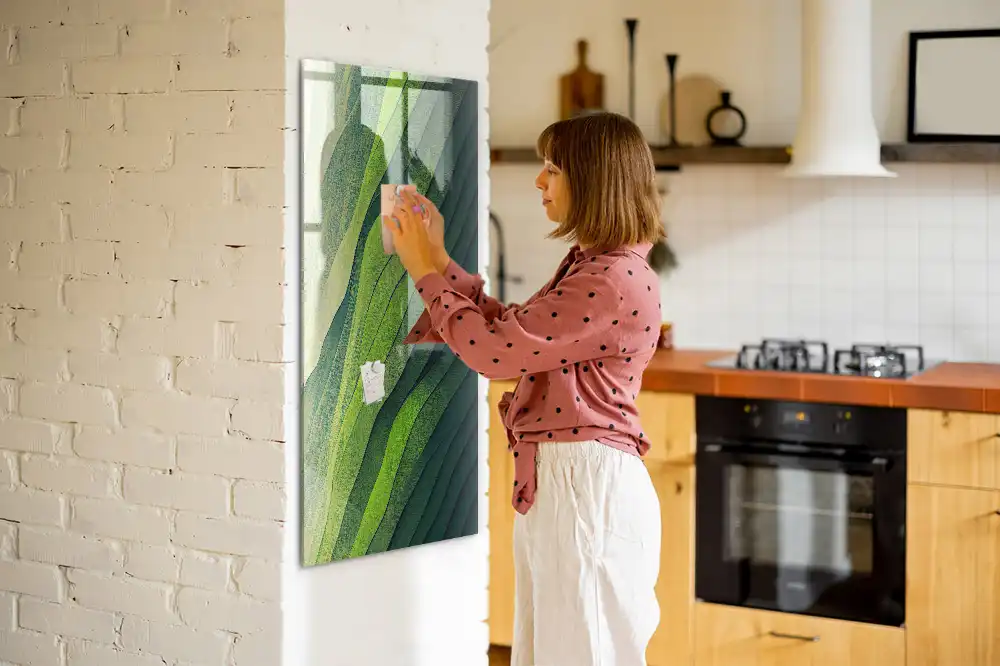 Mágneses üvegtábla táj kontúrjai mintával