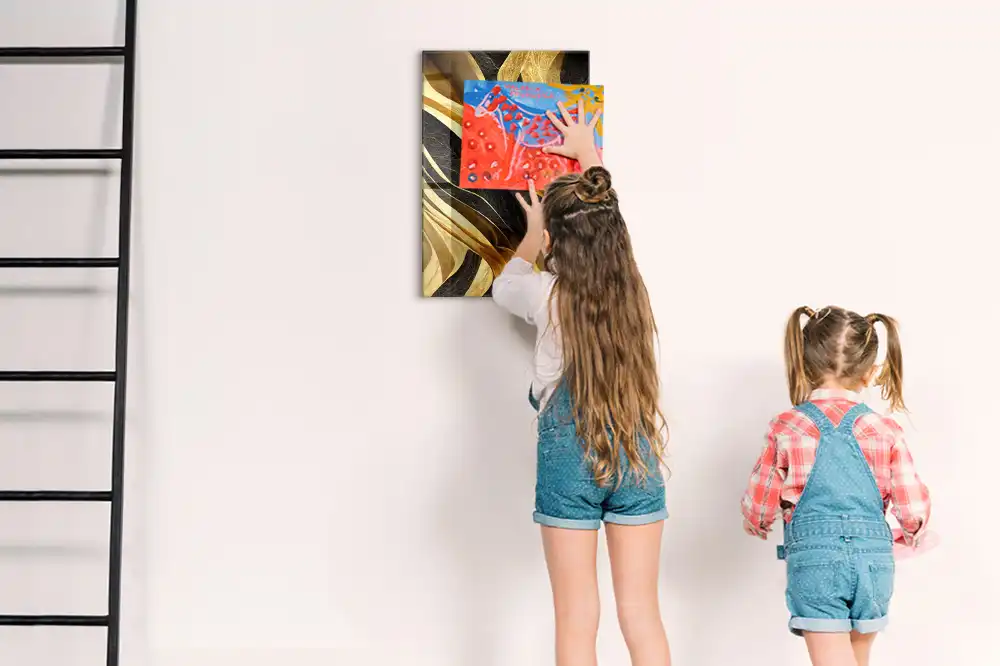 Absztrakt vonalak mintás mágneses falitábla