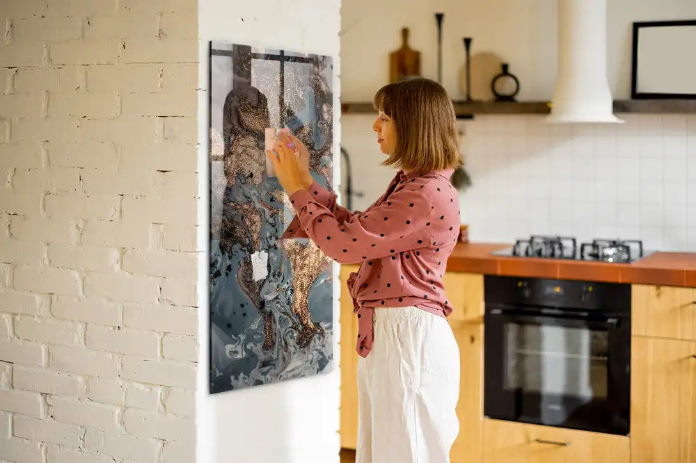 Művészi márványmintás mágneses fali tábla