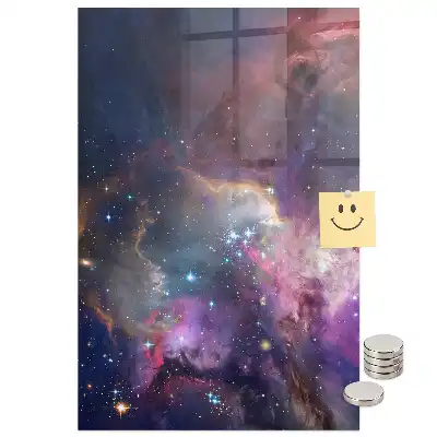Galaxis és űr mintás mágnestábla