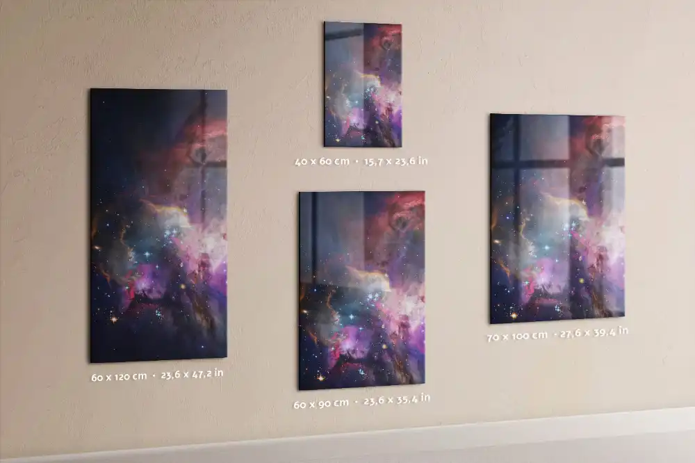 Galaxis és űr mintás mágnestábla