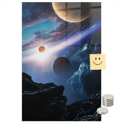 Mágneses üvegtábla űrgalaxis mintával