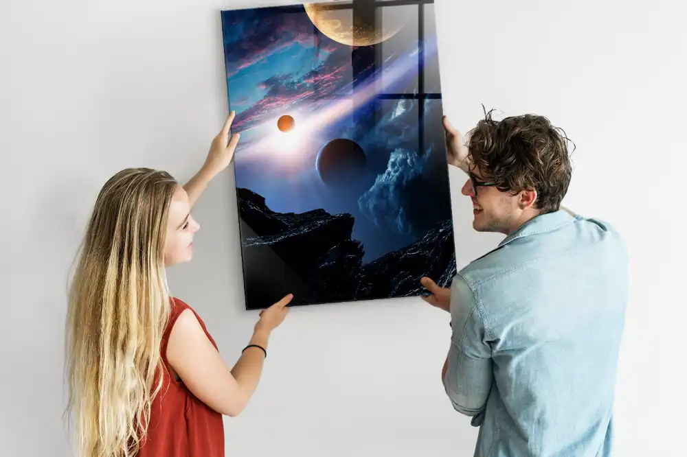 Mágneses üvegtábla űrgalaxis mintával