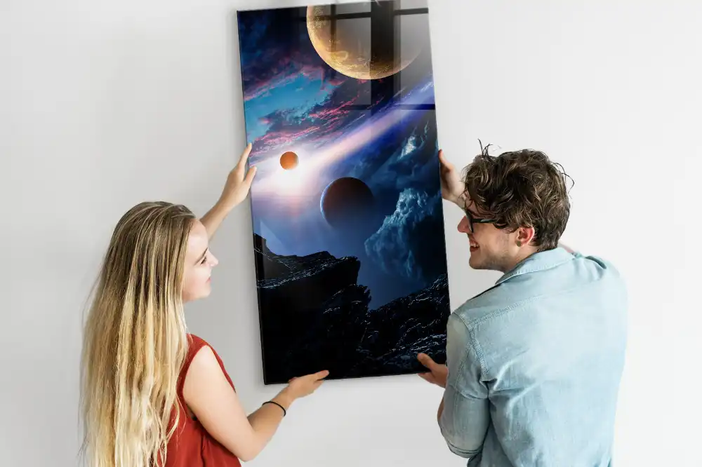 Mágneses üvegtábla űrgalaxis mintával