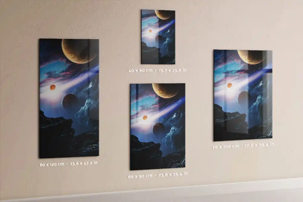Mágneses üvegtábla űrgalaxis mintával