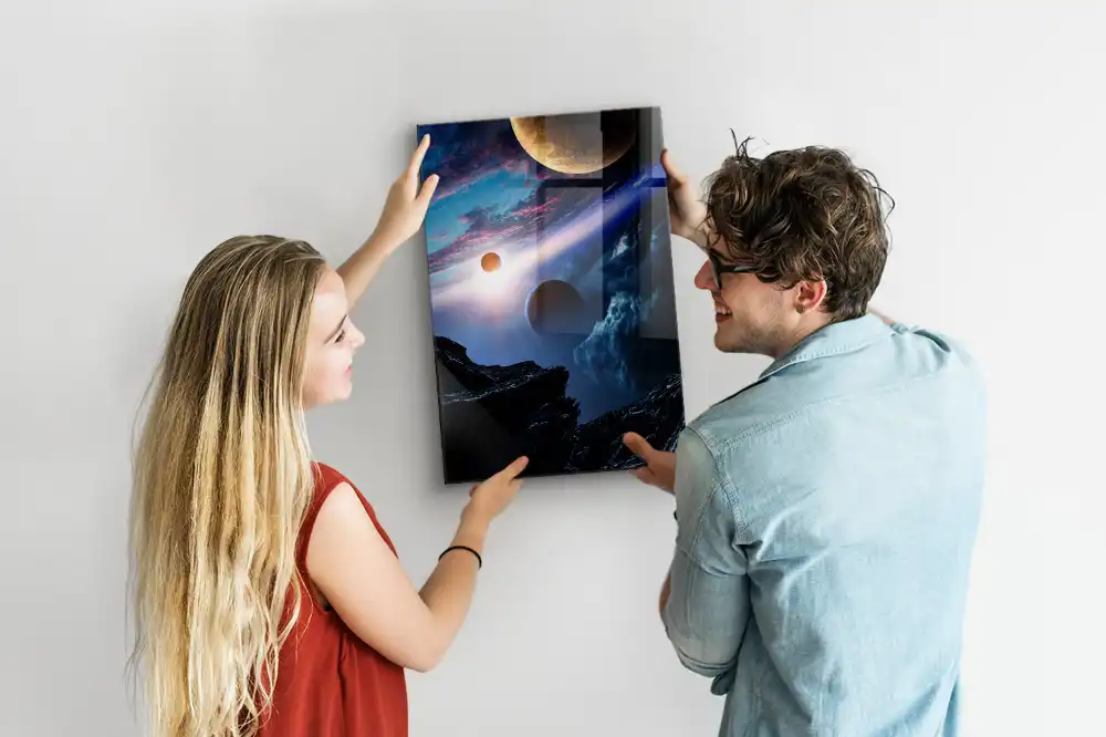 Mágneses üvegtábla űrgalaxis mintával
