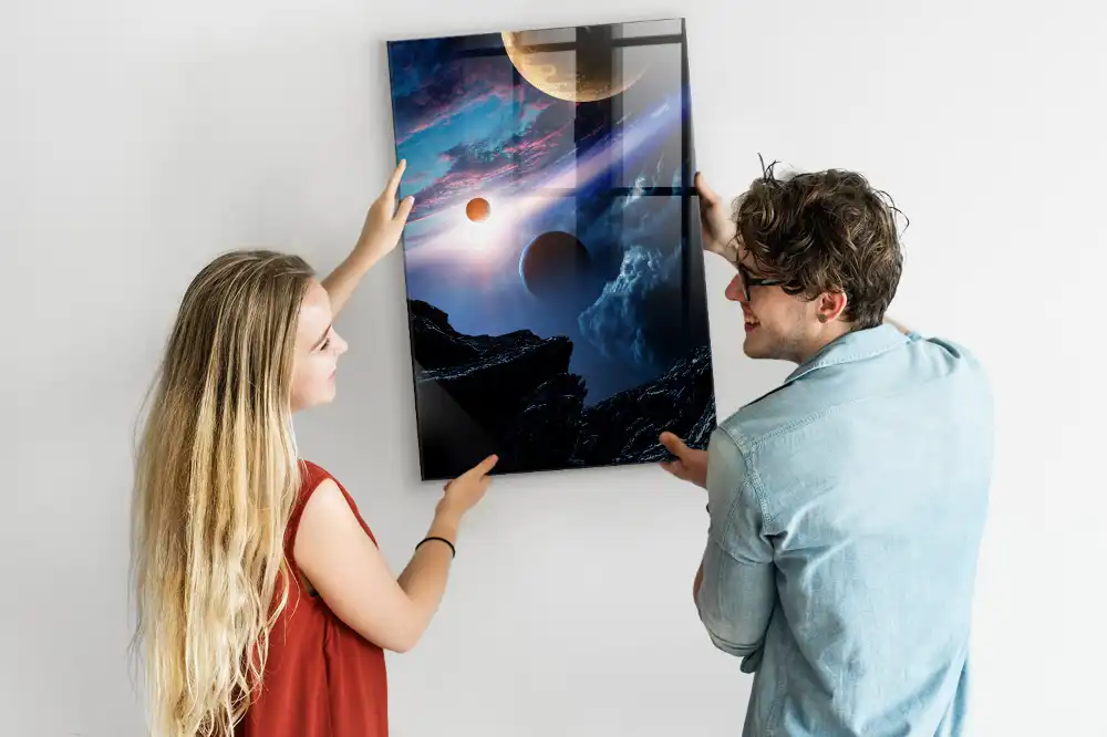 Mágneses üvegtábla űrgalaxis mintával