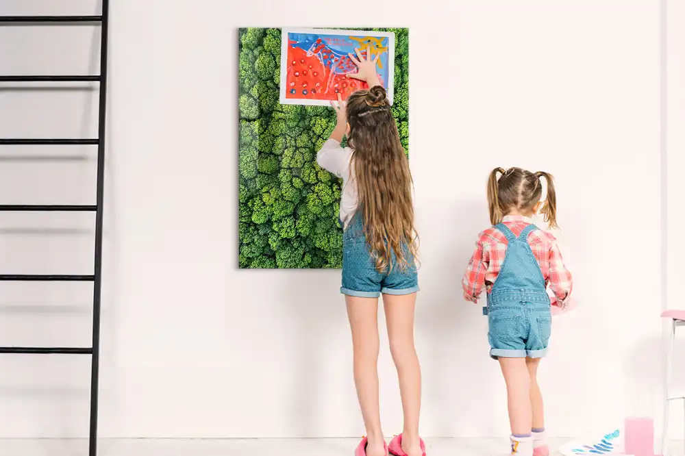 Mágneses üveg írótábla erdei fák mintával