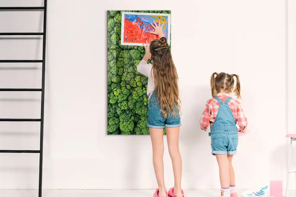 Mágneses üveg írótábla erdei fák mintával