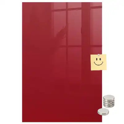 Mágneses üvegtábla piros színben