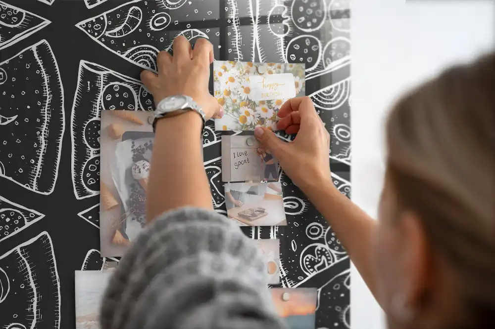 Mágneses fali tábla pizza grafikával