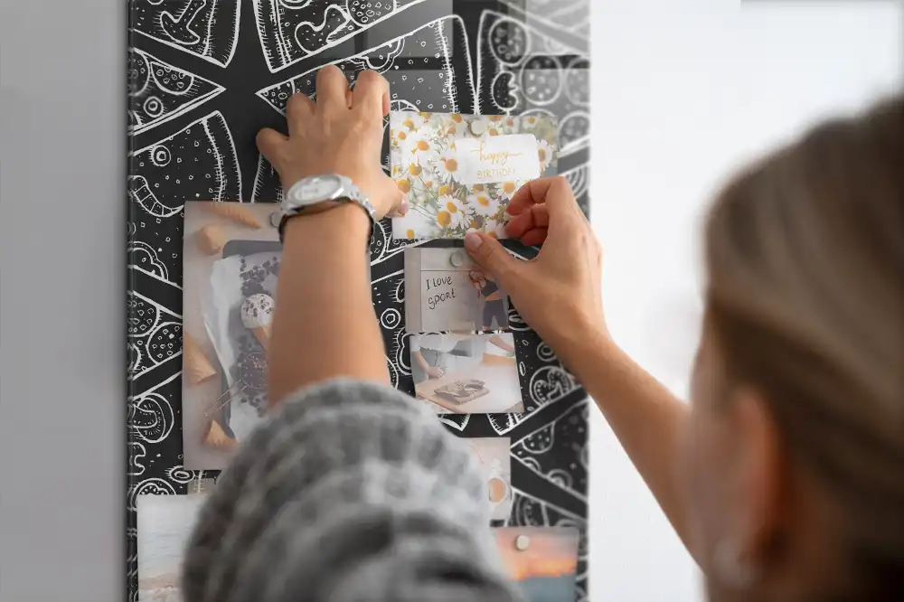 Mágneses fali tábla pizza grafikával