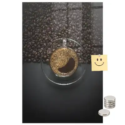 Mágneses üvegtábla feketekávé színben