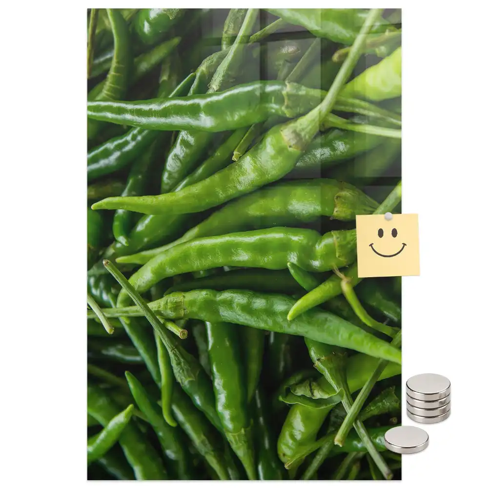 Mágneses fali tábla zöldpaprika mintával