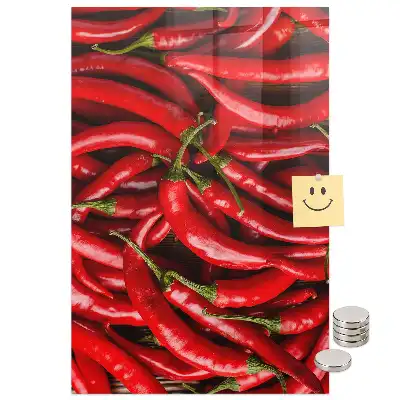 Chili paprika mintás mágneses fali tábla