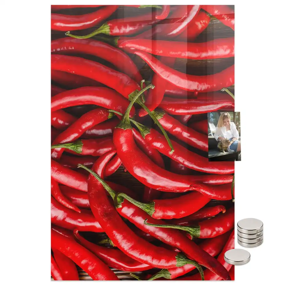 Chili paprika mintás mágneses fali tábla