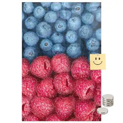 Mágneses tábla málna és áfonya mintával