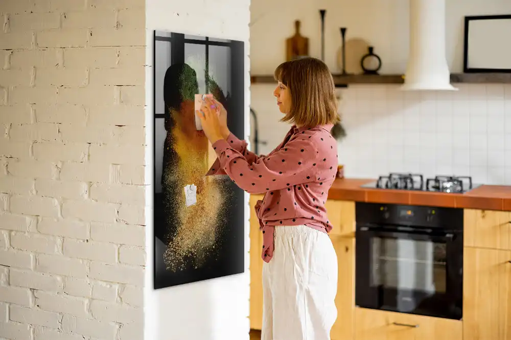 Mágneses üveg fűszerrobbanás fali tábla