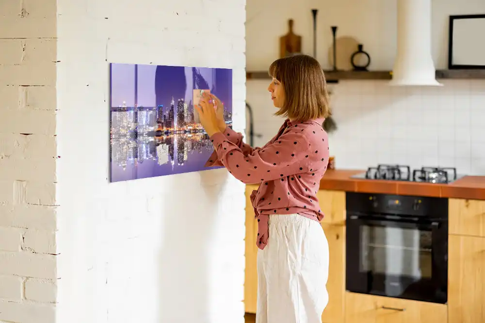 Mágneses emlékeztető tábla New York éjszakai látképpel
