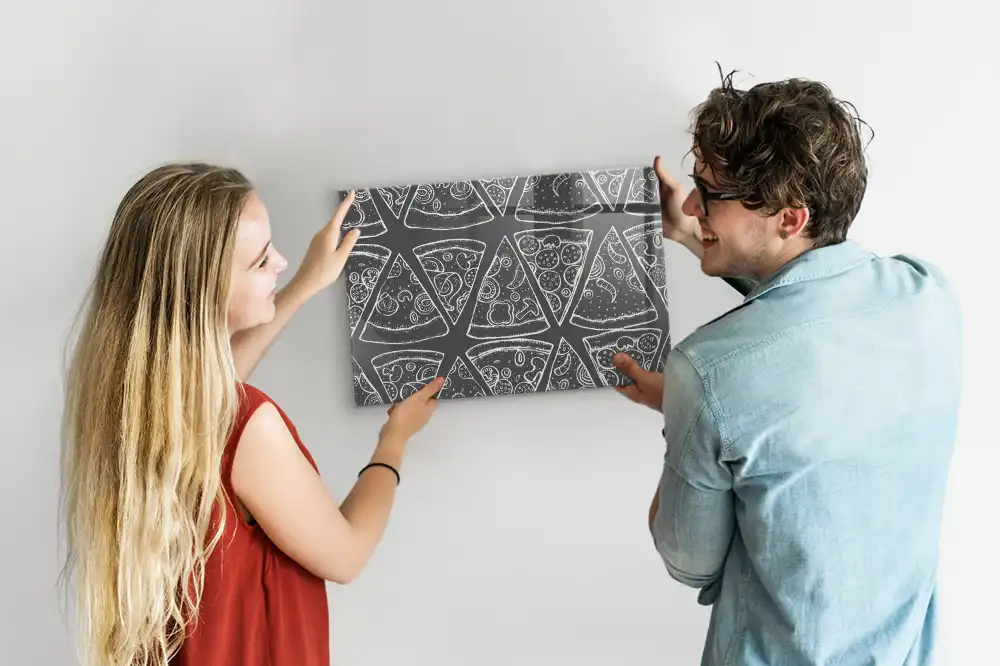 Pizza illusztrációs mágneses jegyzettábla