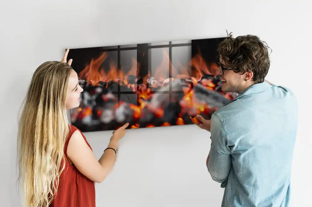 Grill tűz mintás mágneses tábla