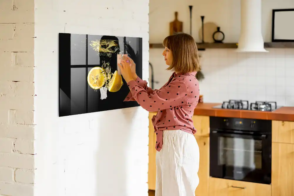 Mágneses tábla sárga citrusfélék mintával