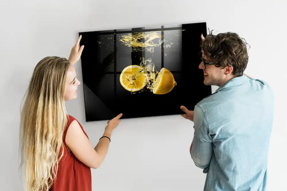 Mágneses tábla sárga citrusfélék mintával