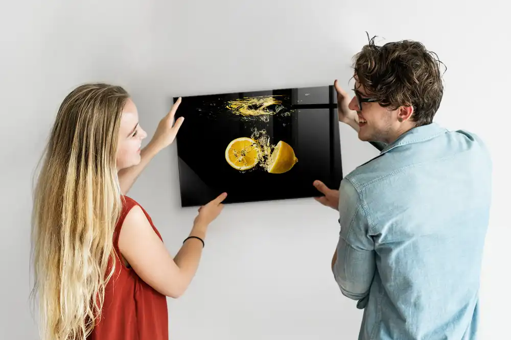 Mágneses tábla sárga citrusfélék mintával