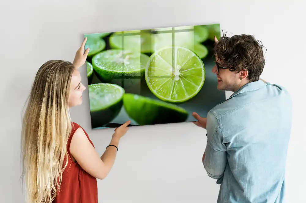 Mágneses tábla lime szeletes mintával