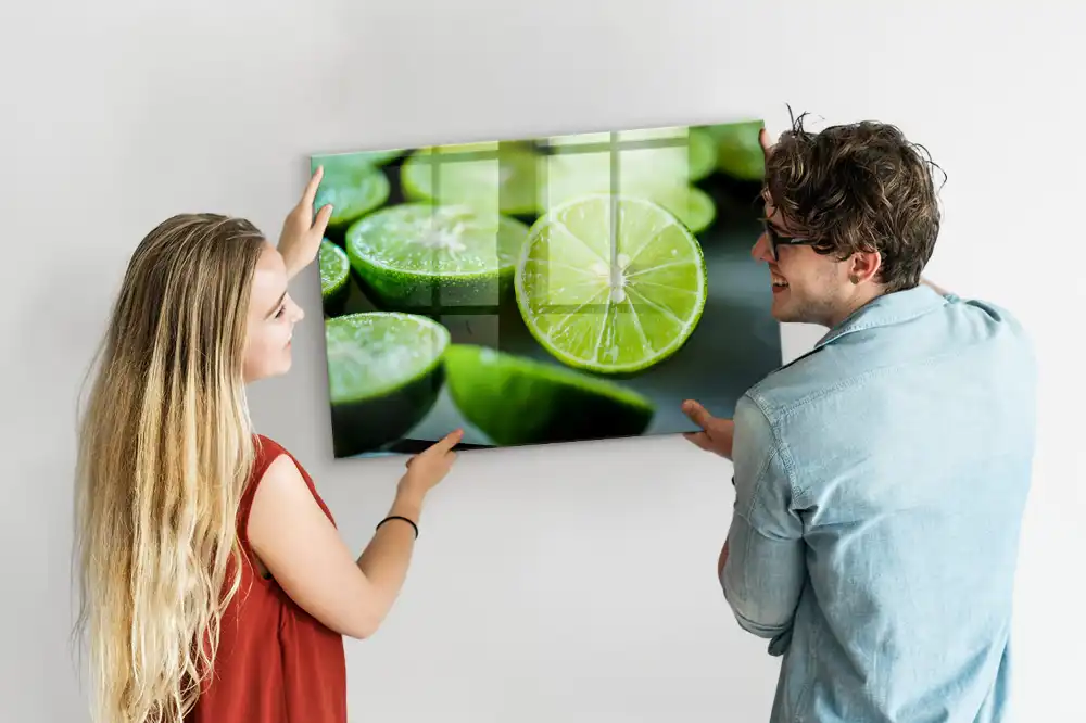 Mágneses tábla lime szeletes mintával