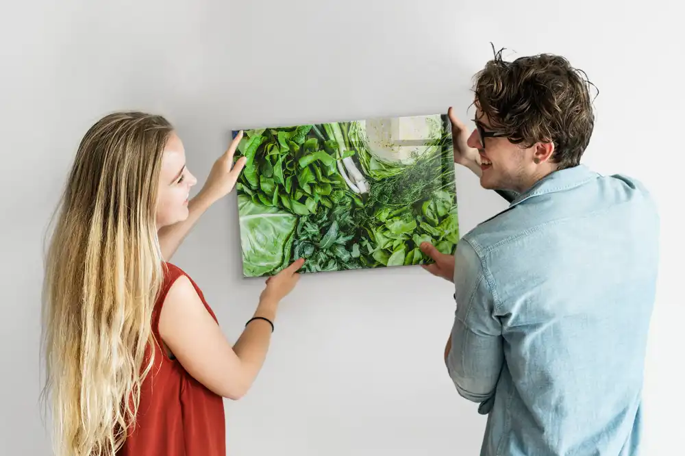 Mágneses emlékeztető tábla vegetáriánus zöldségek mintával