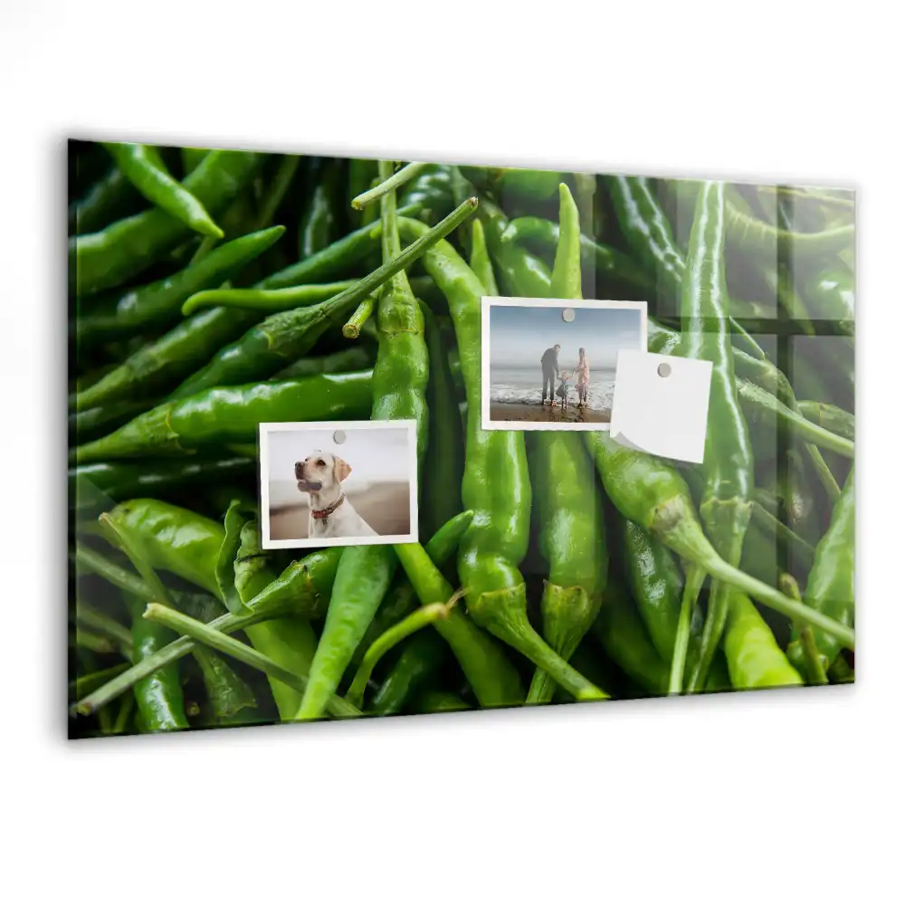 Mágneses zöldpaprika alakú emlékeztető tábla