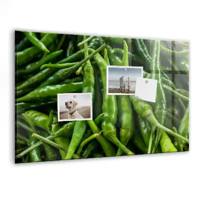 Mágneses zöldpaprika alakú emlékeztető tábla