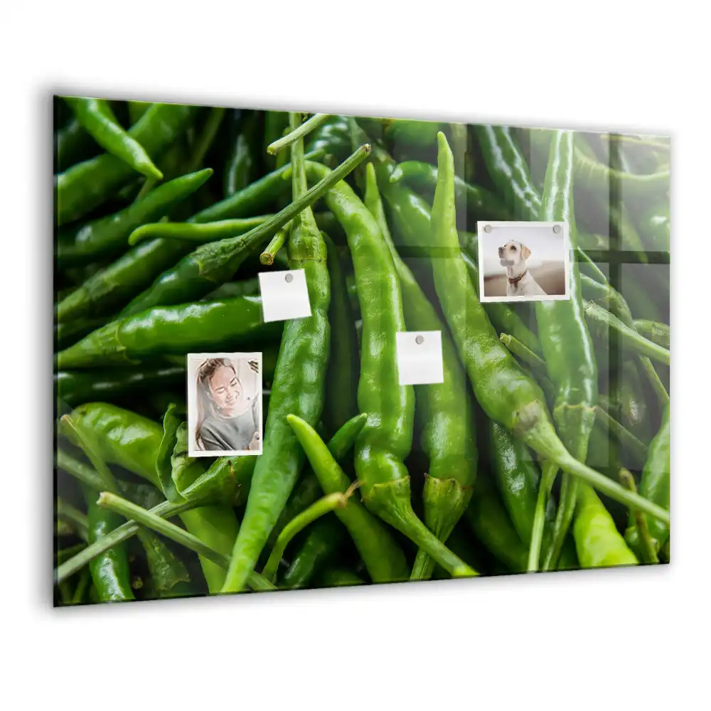Mágneses zöldpaprika alakú emlékeztető tábla