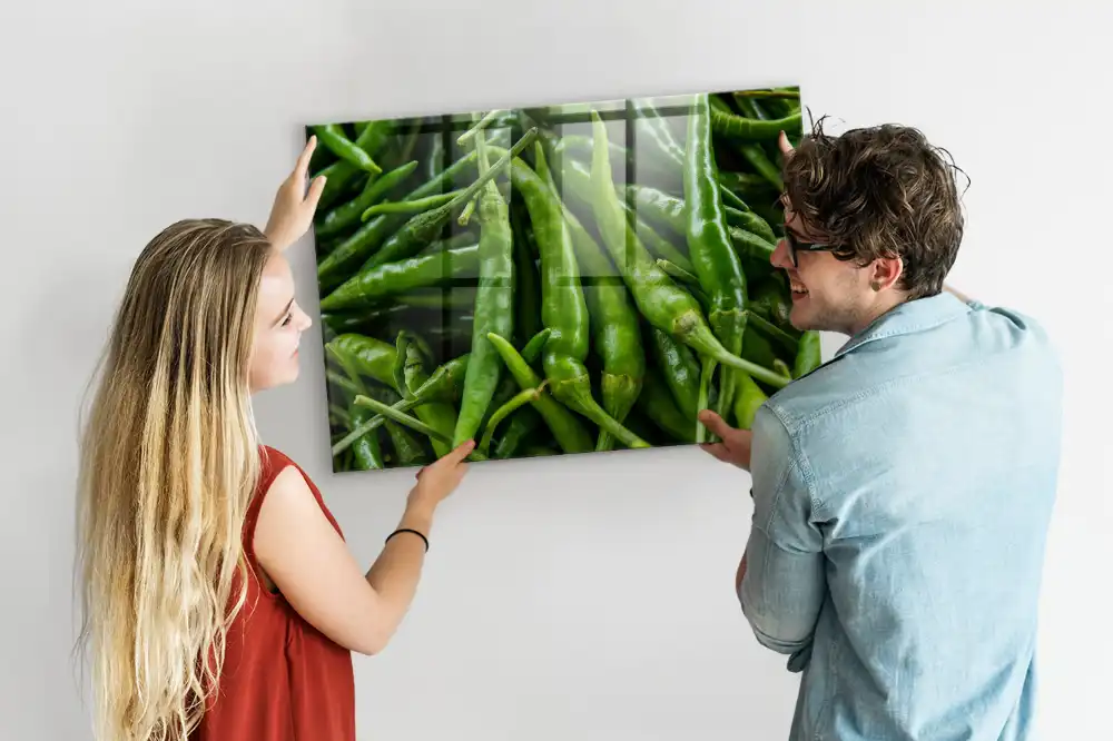 Mágneses zöldpaprika alakú emlékeztető tábla