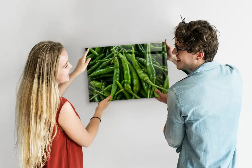 Mágneses zöldpaprika alakú emlékeztető tábla