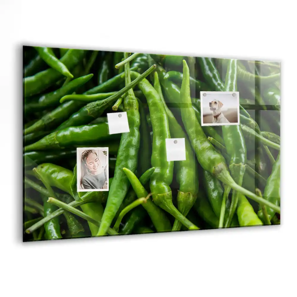 Mágneses zöldpaprika alakú emlékeztető tábla