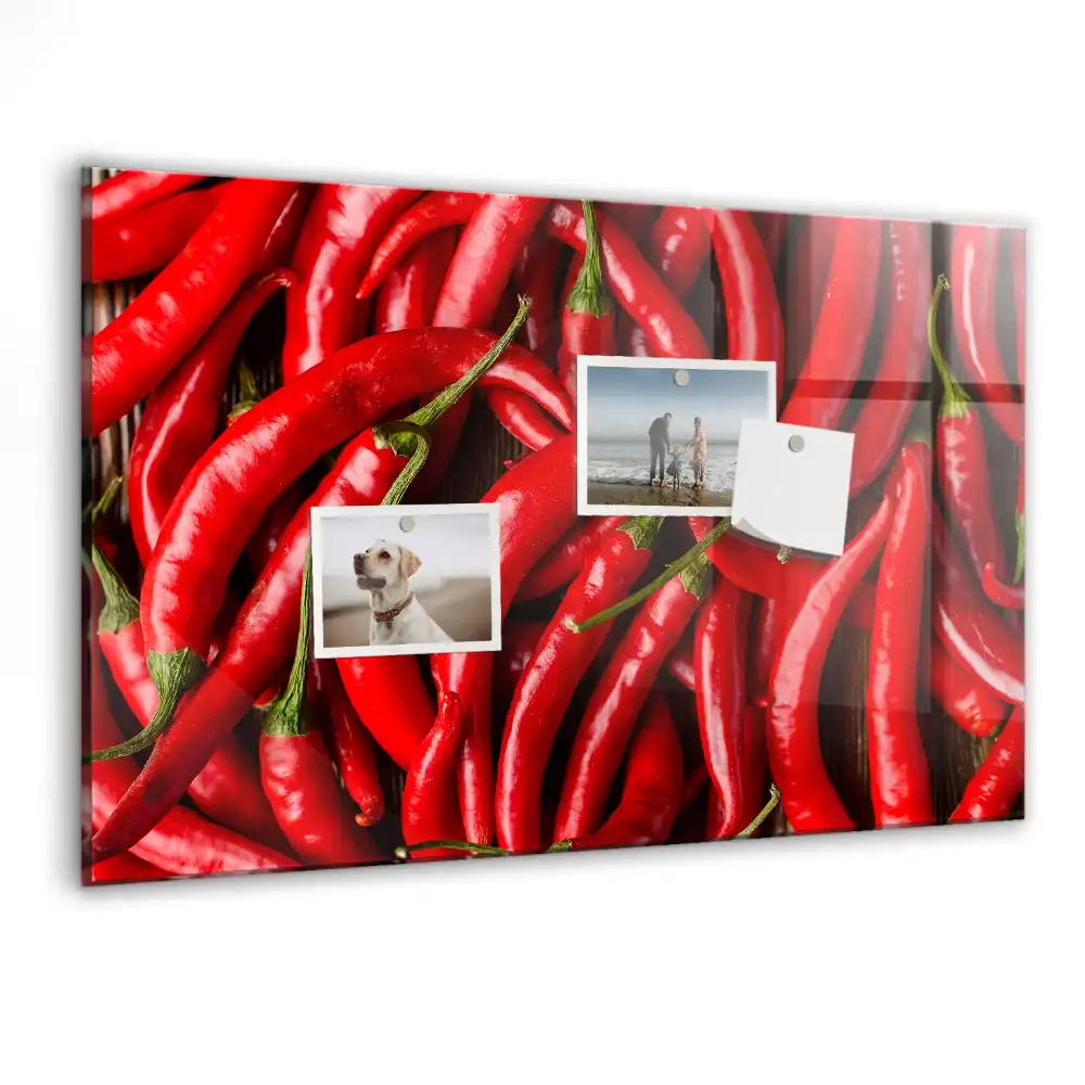Mágneses emlékeztető tábla csípős paprika mintával