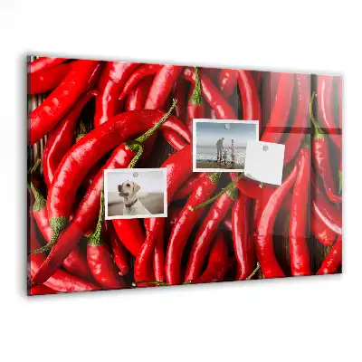 Mágneses emlékeztető tábla csípős paprika mintával