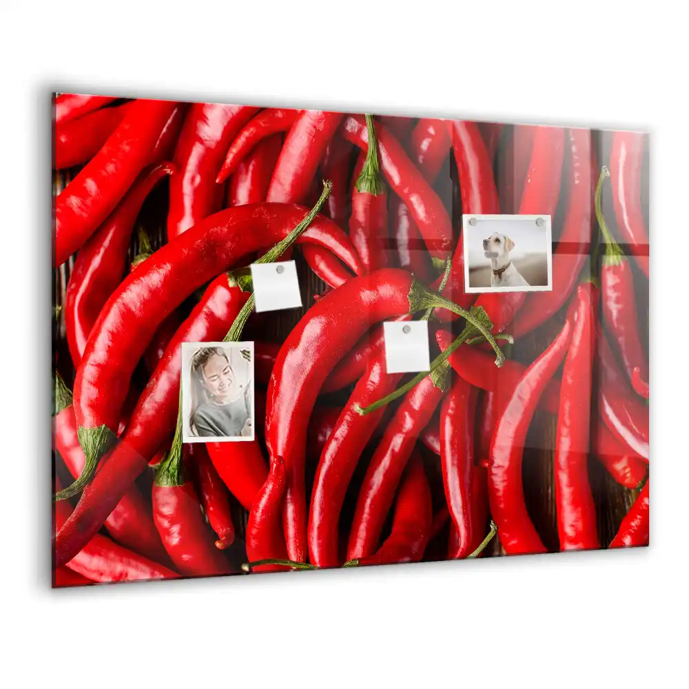 Mágneses emlékeztető tábla csípős paprika mintával