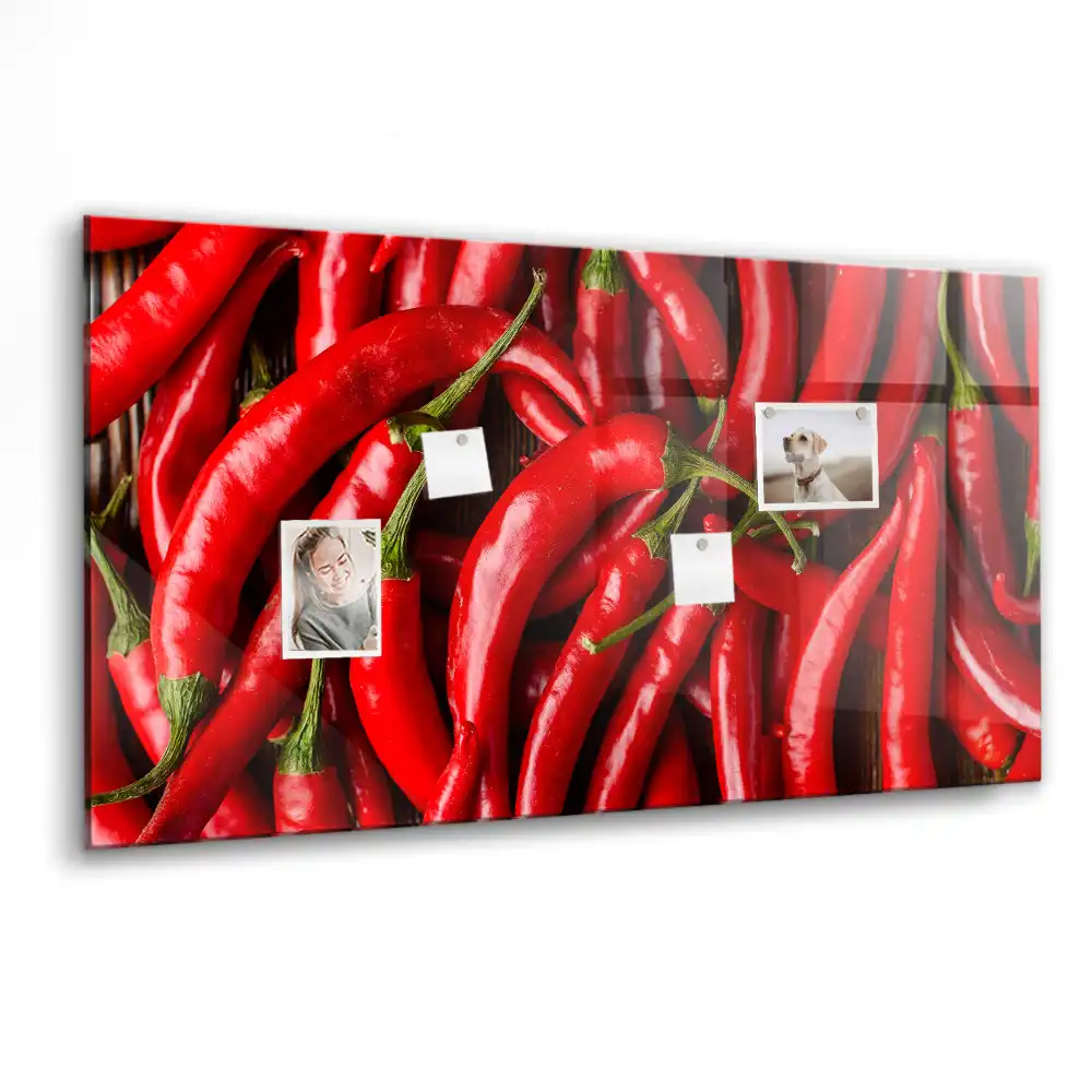 Mágneses emlékeztető tábla csípős paprika mintával