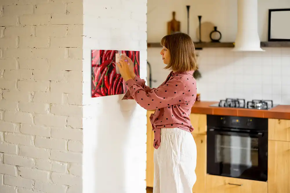 Mágneses emlékeztető tábla csípős paprika mintával