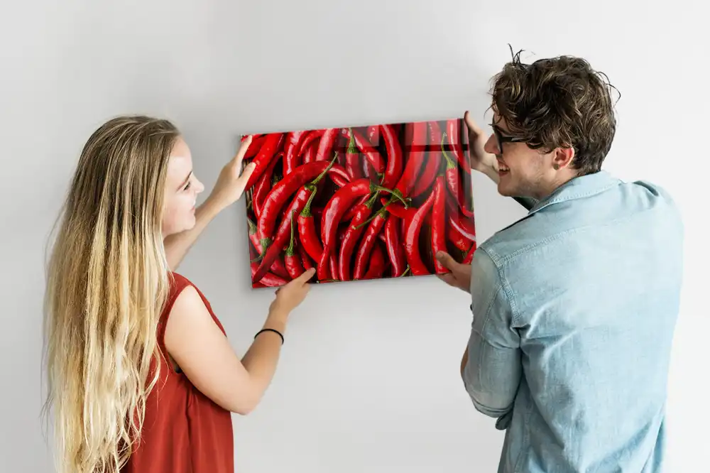 Mágneses emlékeztető tábla csípős paprika mintával