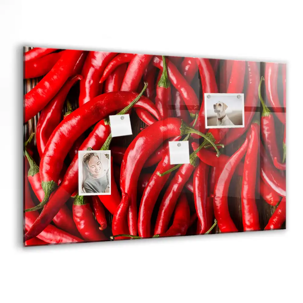 Mágneses emlékeztető tábla csípős paprika mintával